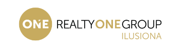 Logotipo y icono Reality One Group Ilusiona Dorado-Negro